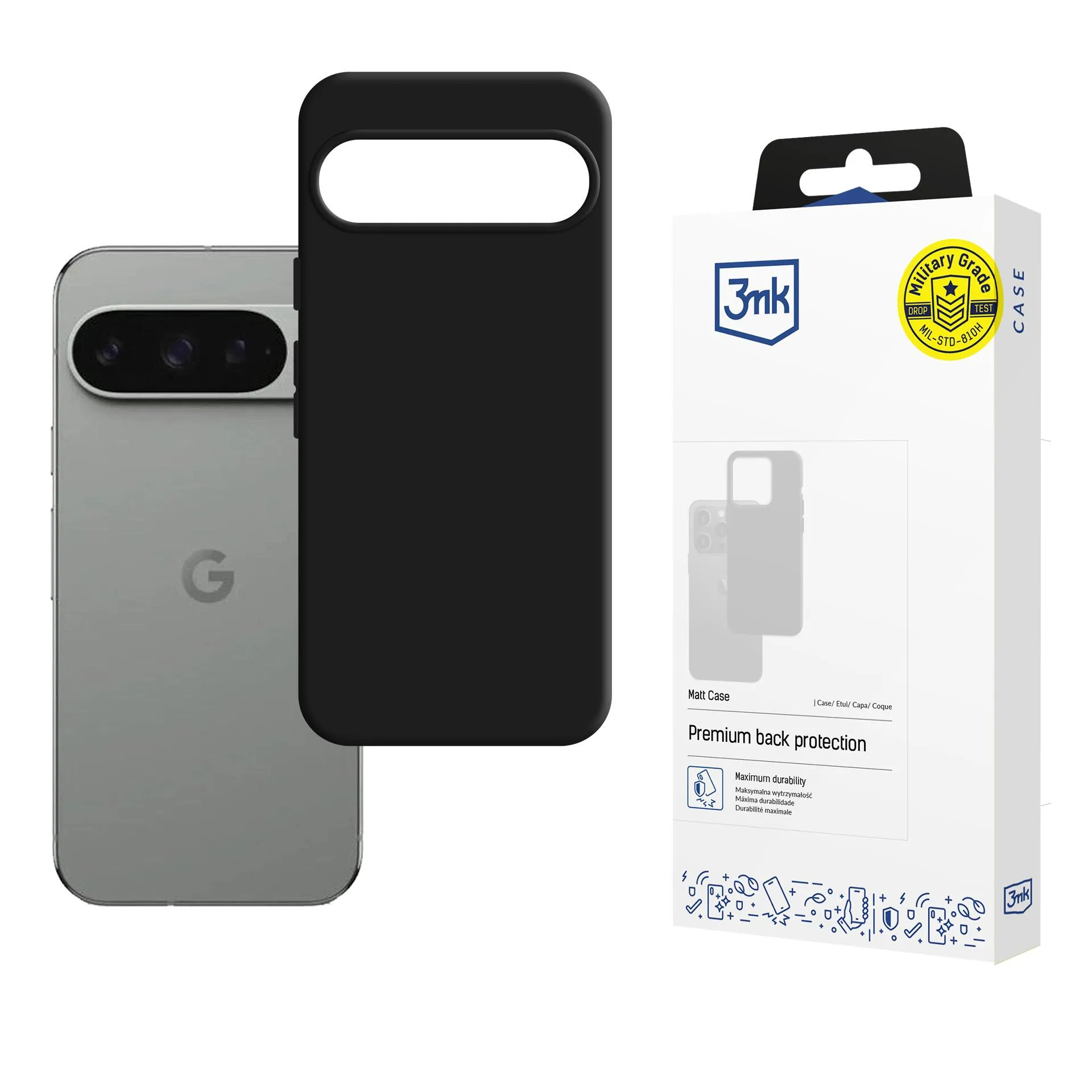 Pouzdro na Google Pixel 10/Google Pixel 10 Pro - 3mk Matt Case Černá